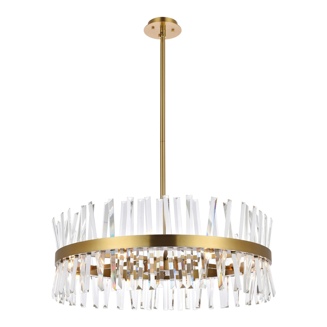 Serephina Crystal Chandelier in Satin Gold by Elegant