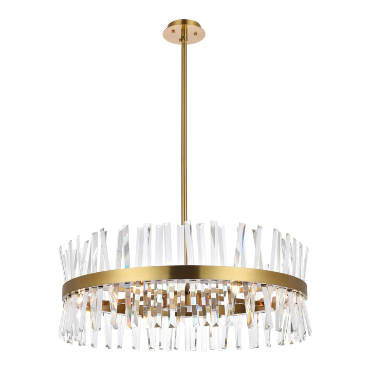 Serephina Crystal Chandelier in Satin Gold by Elegant