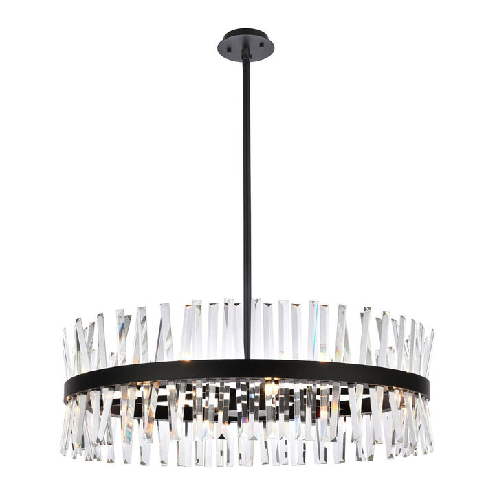 Serephina Crystal Chandelier in Black by Elegant