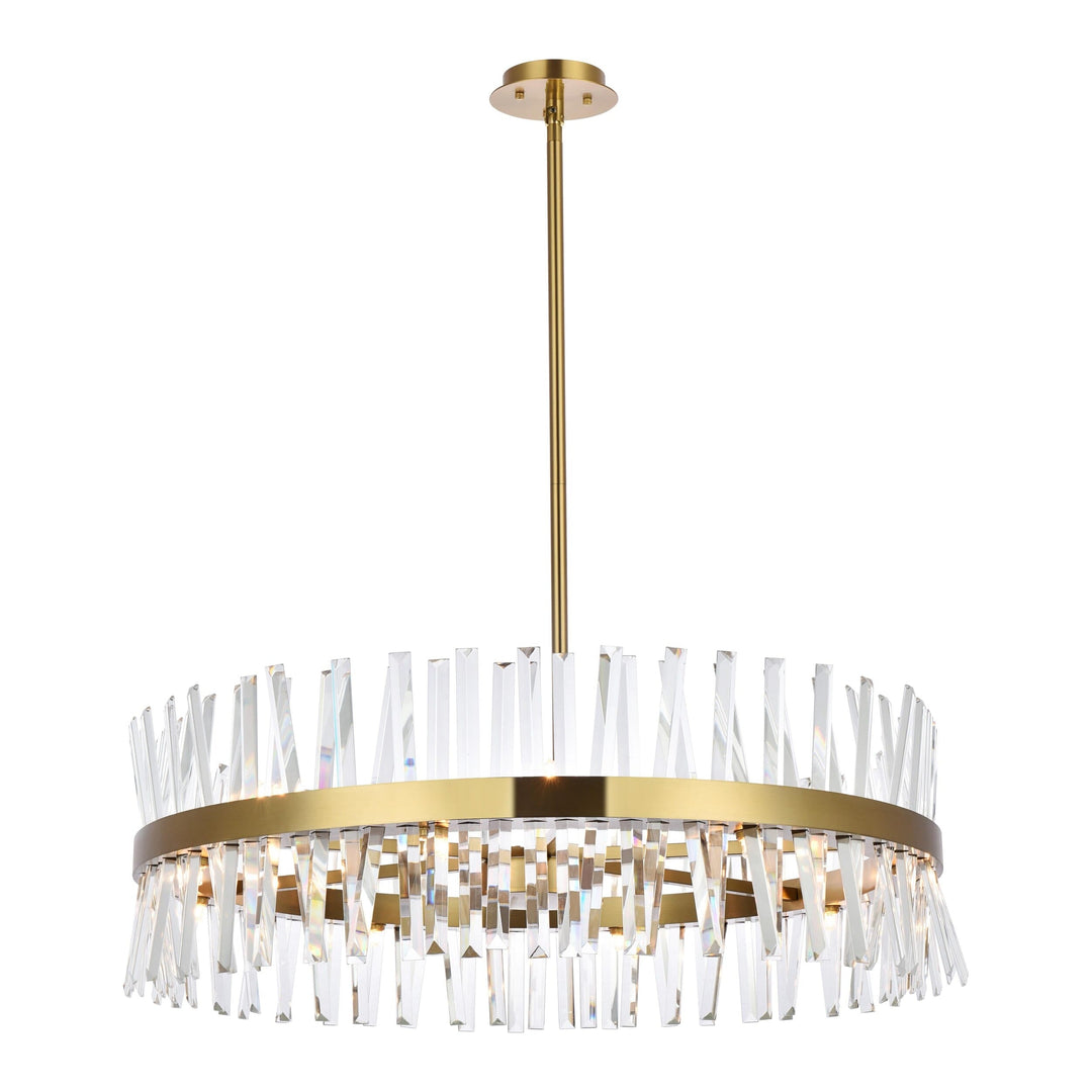 Serephina Crystal Chandelier in Satin Gold by Elegant