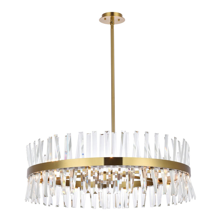 Serephina Crystal Chandelier in Satin Gold by Elegant