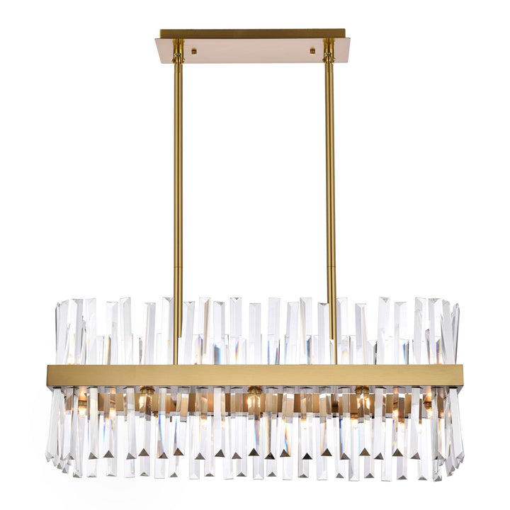 Serephina Crystal Chandelier in Satin Gold by Elegant