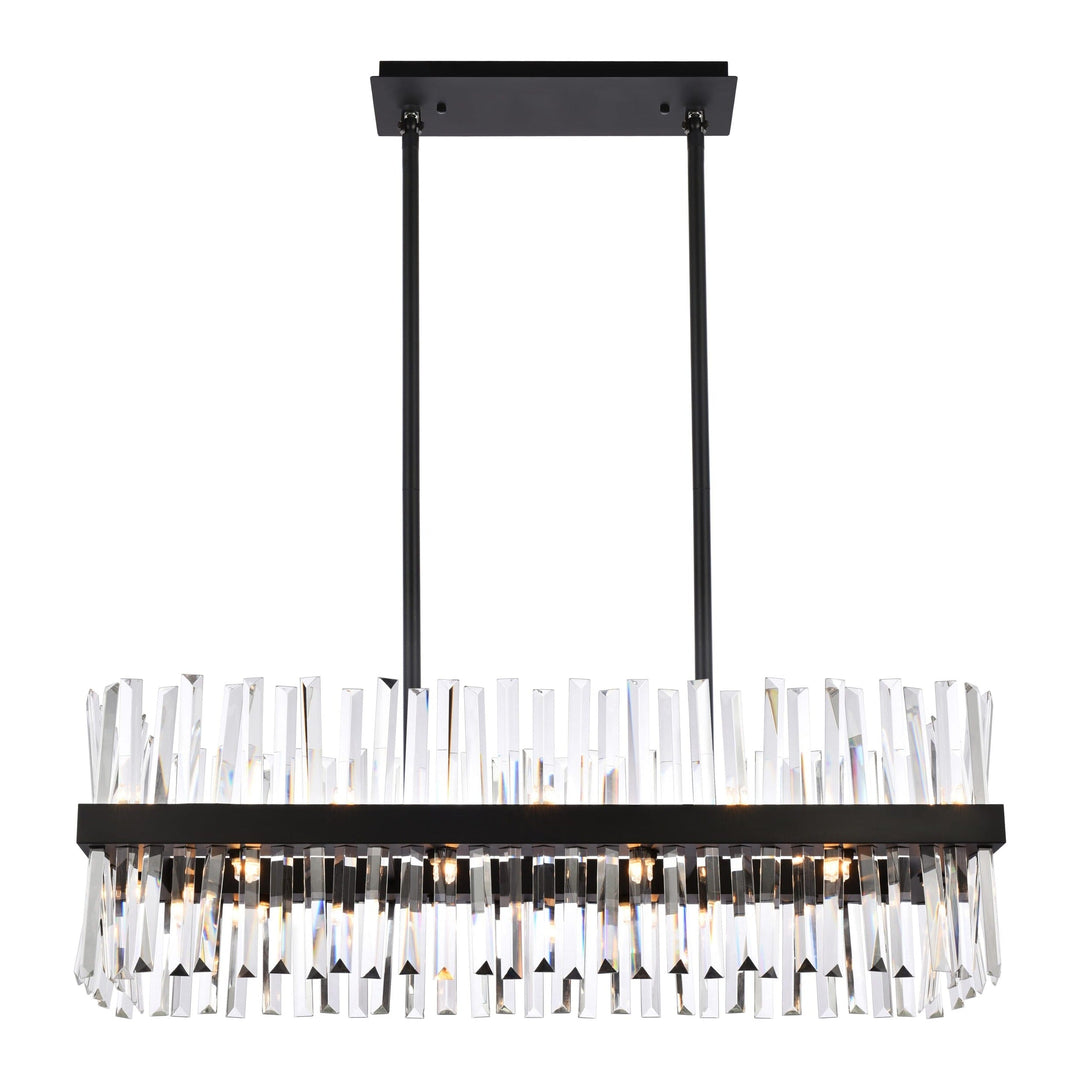 Serephina Crystal Chandelier in Black by Elegant