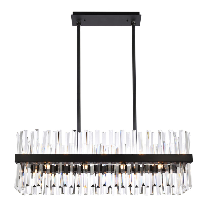 Serephina Crystal Chandelier in Black by Elegant