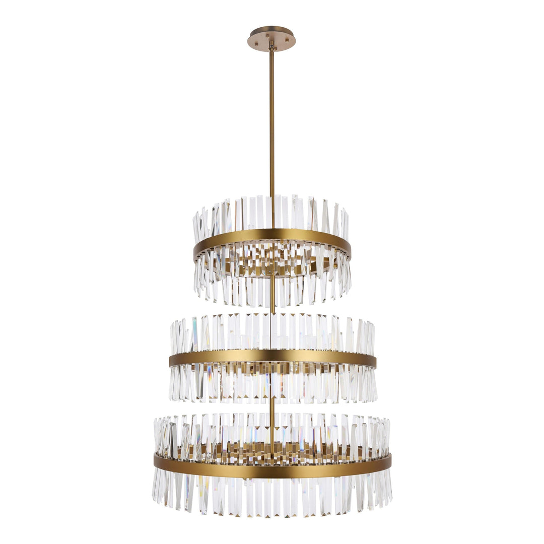 Serephina Crystal Chandelier in Satin Gold by Elegant