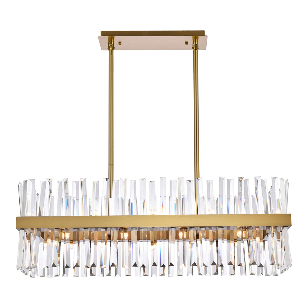 Serephina Crystal Chandelier in Satin Gold by Elegant