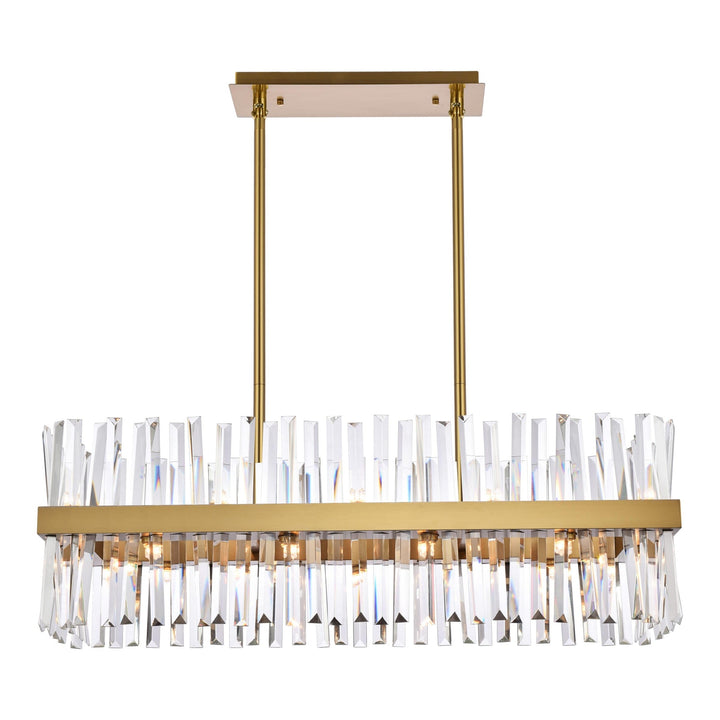 Serephina Crystal Chandelier in Satin Gold by Elegant