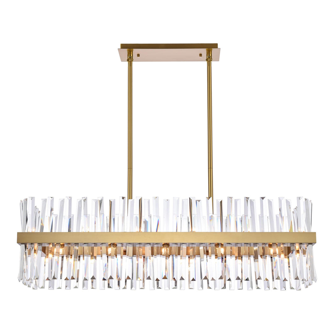 Serephina Crystal Chandelier in Satin Gold by Elegant