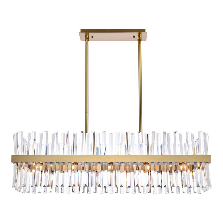 Serephina Crystal Chandelier in Satin Gold by Elegant