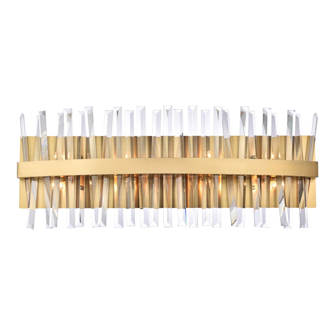 Serephina Crystal Vanity Light in Satin Gold by Elegant