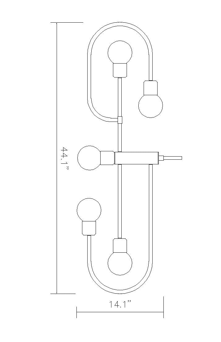 Neutra - 5 Light Linear Chandelier