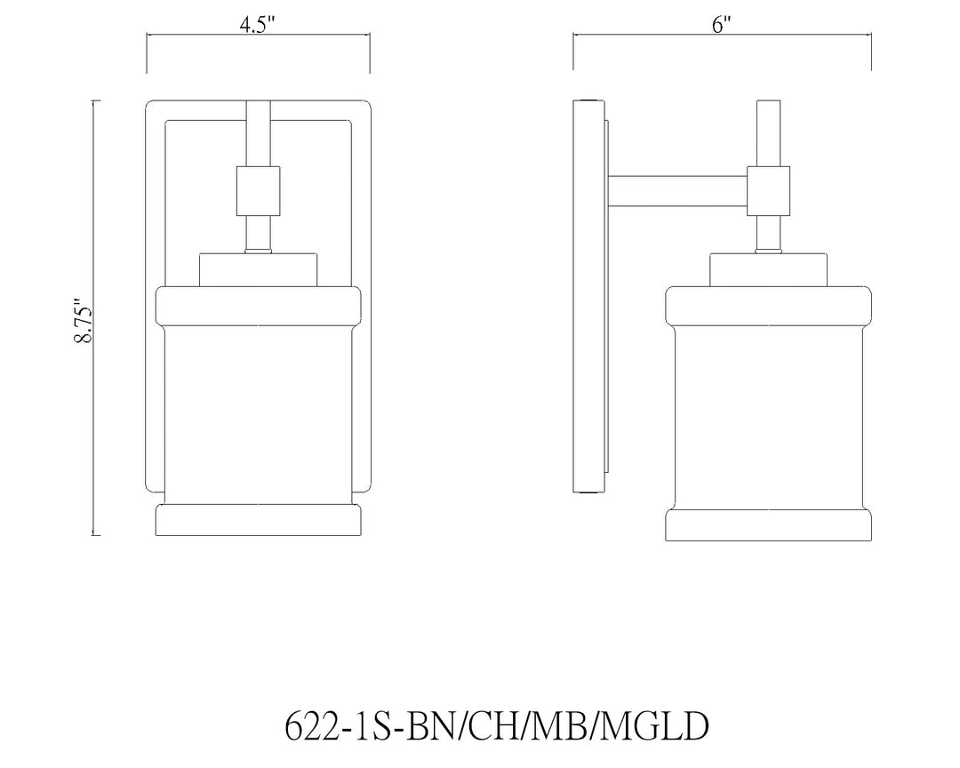 Cadoc - 1 Light Wall Sconce
