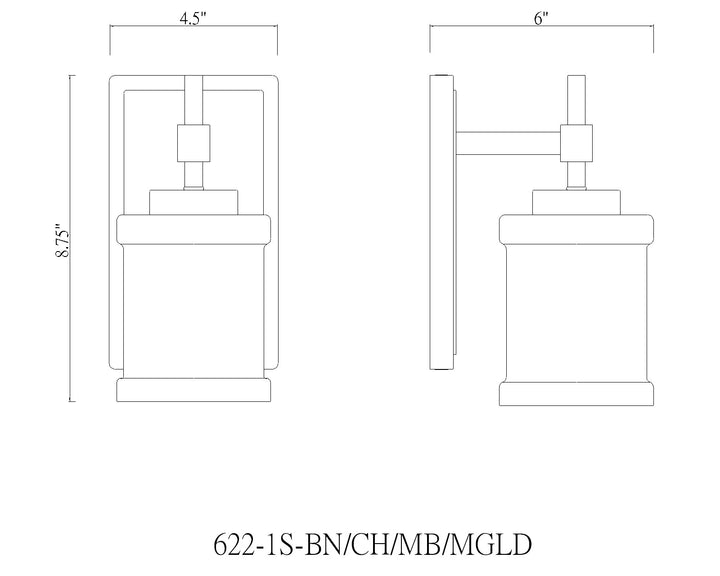 Cadoc - 1 Light Wall Sconce