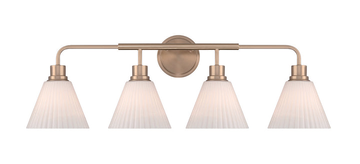 Pleated II Vanity Light in Premium Bronze / Cased White Glass by Craftmade