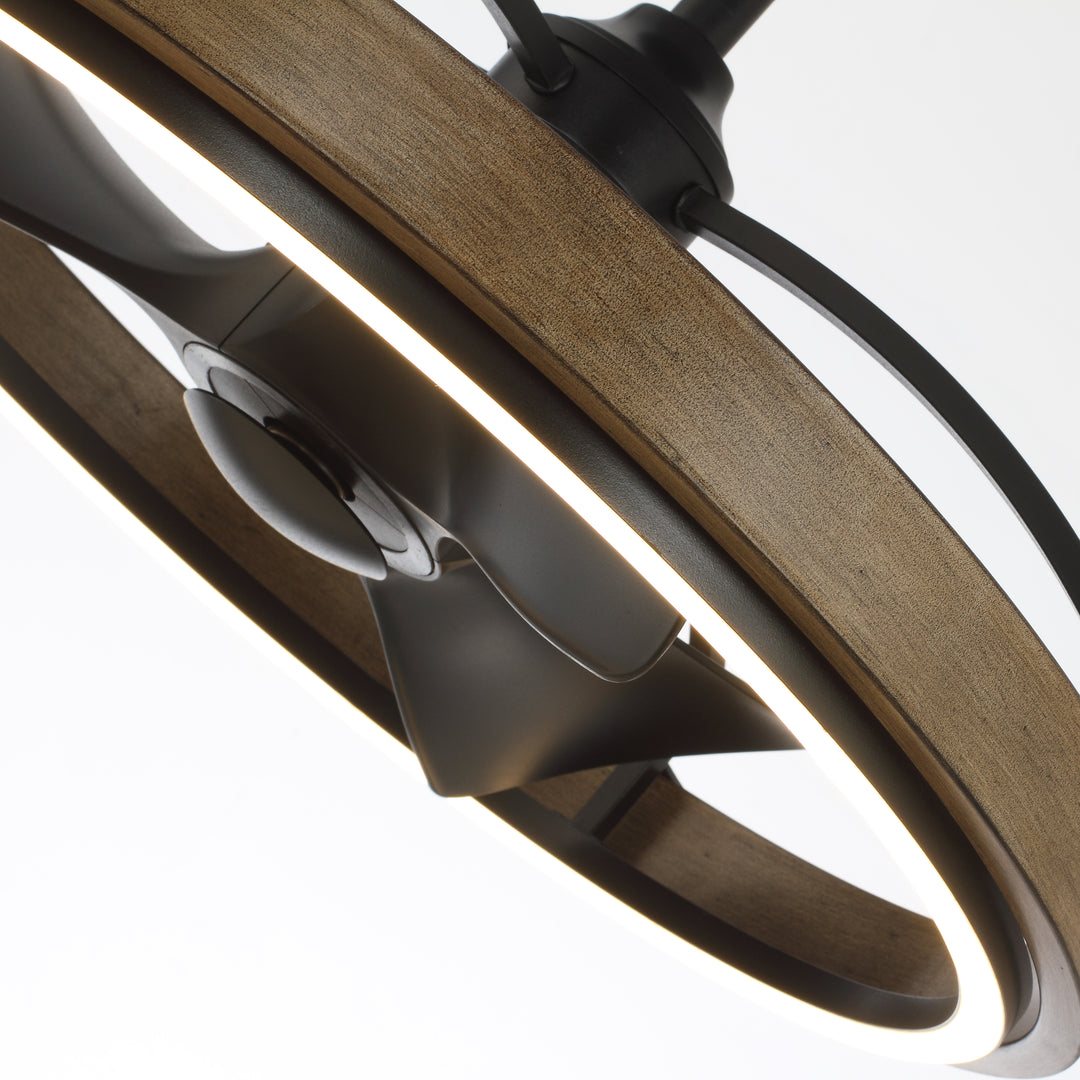 Teton LED Fandelight Driftwood / Black alternate view