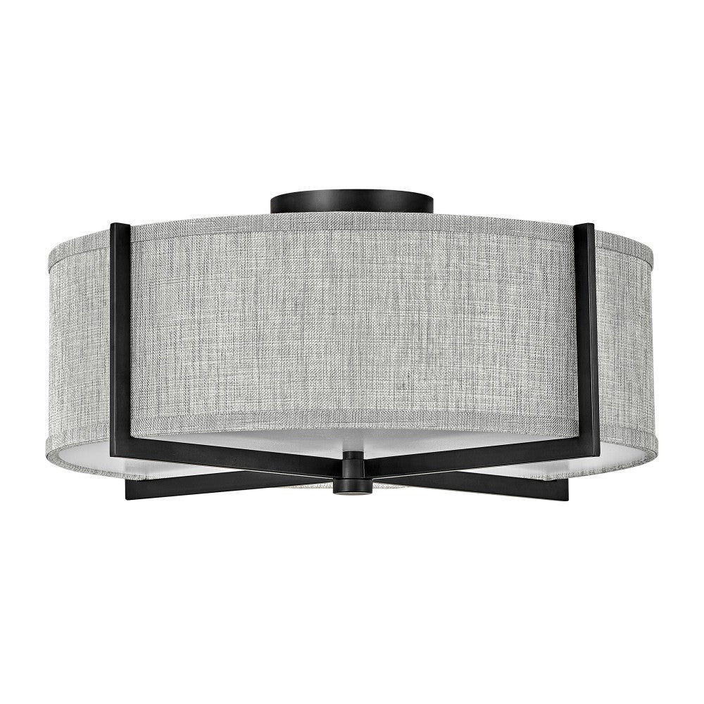 Axis Heathered Gray Semi-Flush Mount