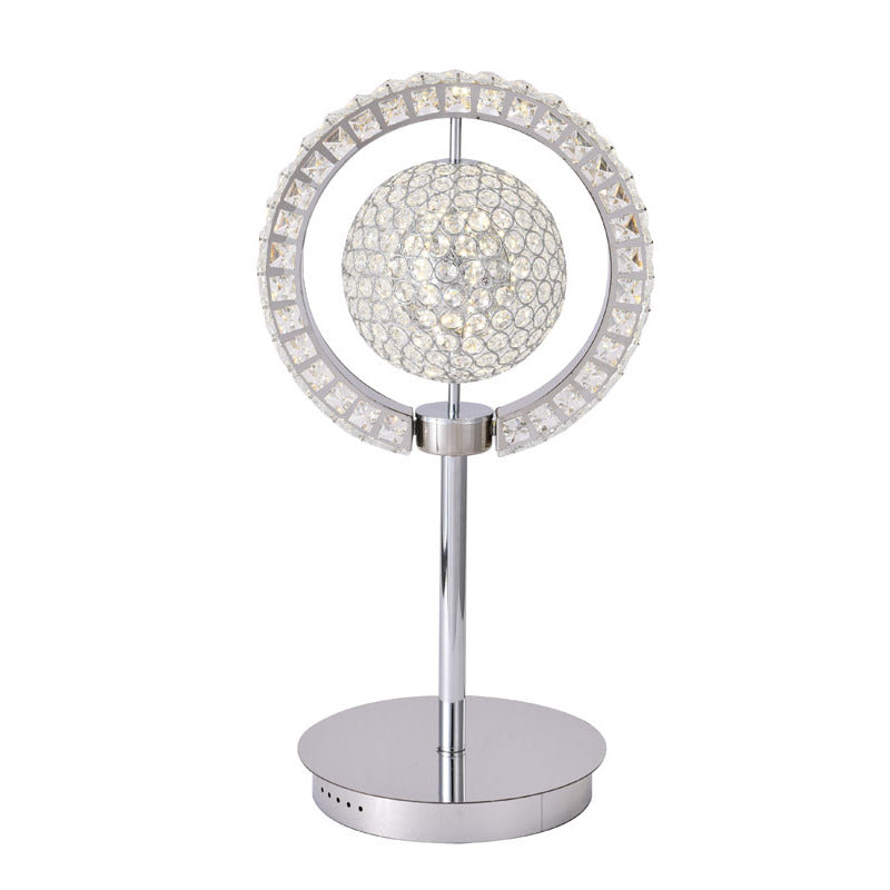 Frame Orb Table Lamp with Clear Crystals by Bethel - view 2