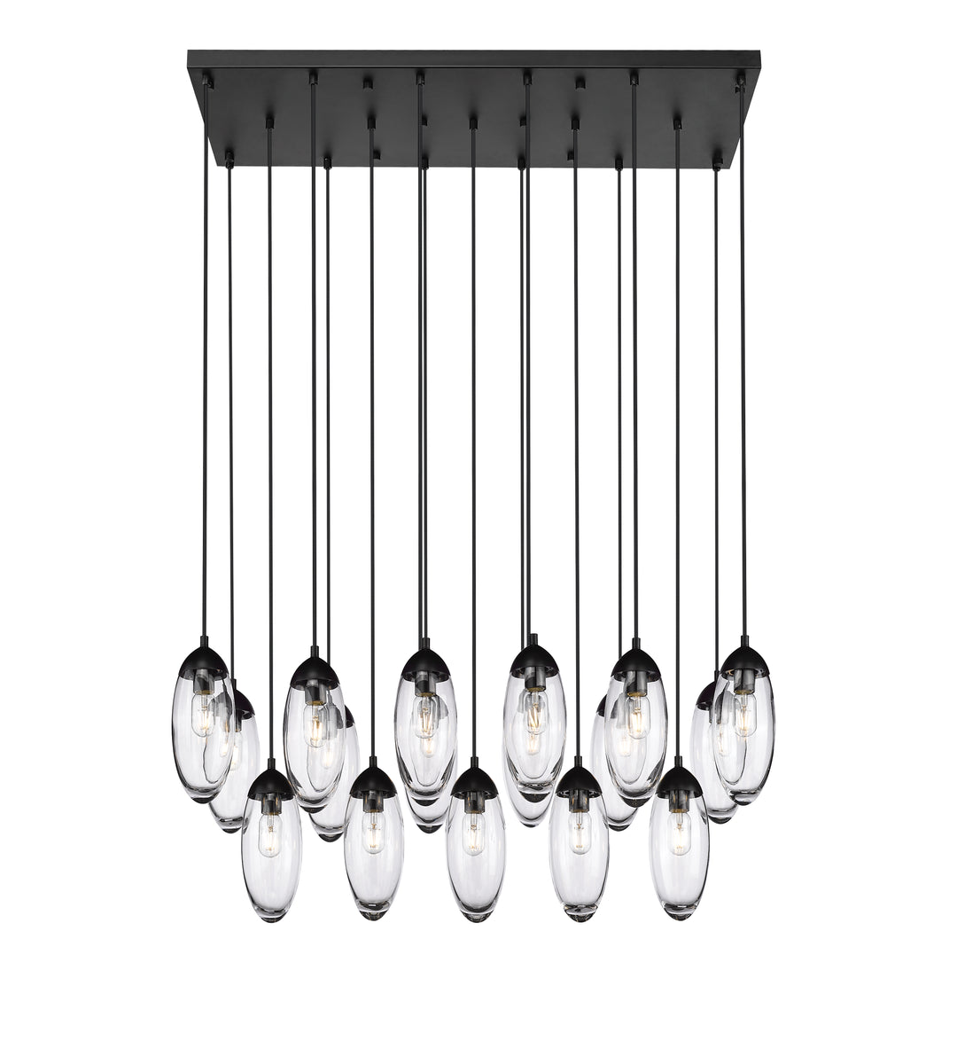 Arden - Linear Chandelier in Matte Black by Z-Lite