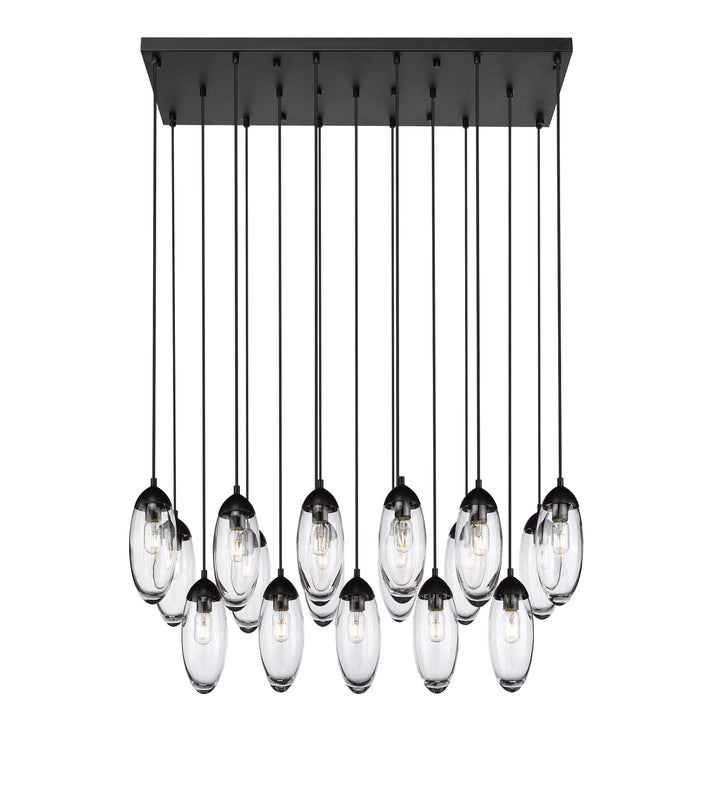 Arden - Linear Chandelier in Matte Black by Z-Lite