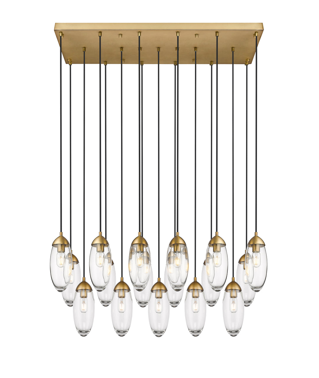 Arden - Linear Chandelier in Rubbed Brass by Z-Lite