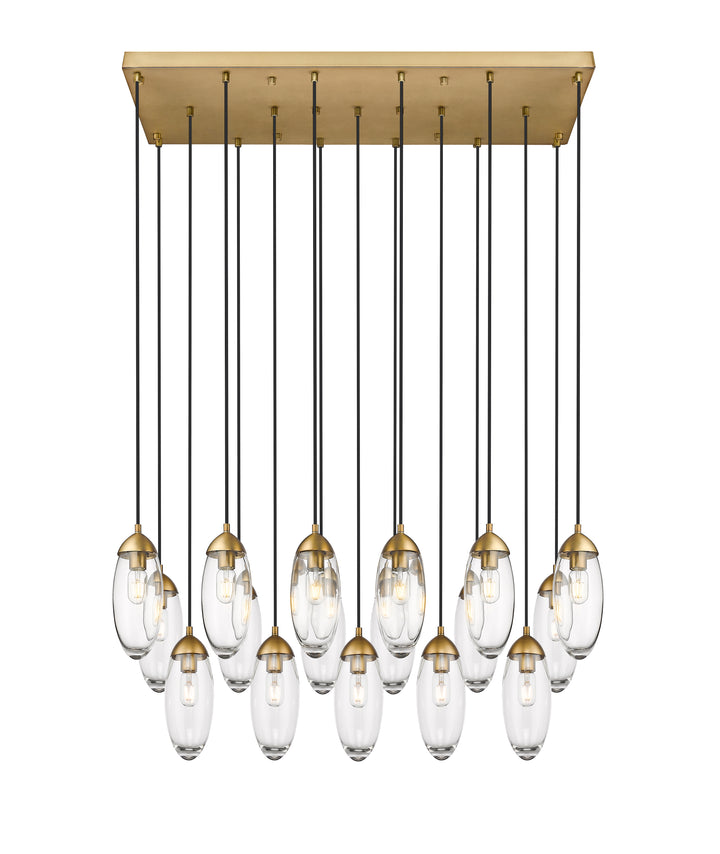 Arden - Linear Chandelier in Rubbed Brass by Z-Lite