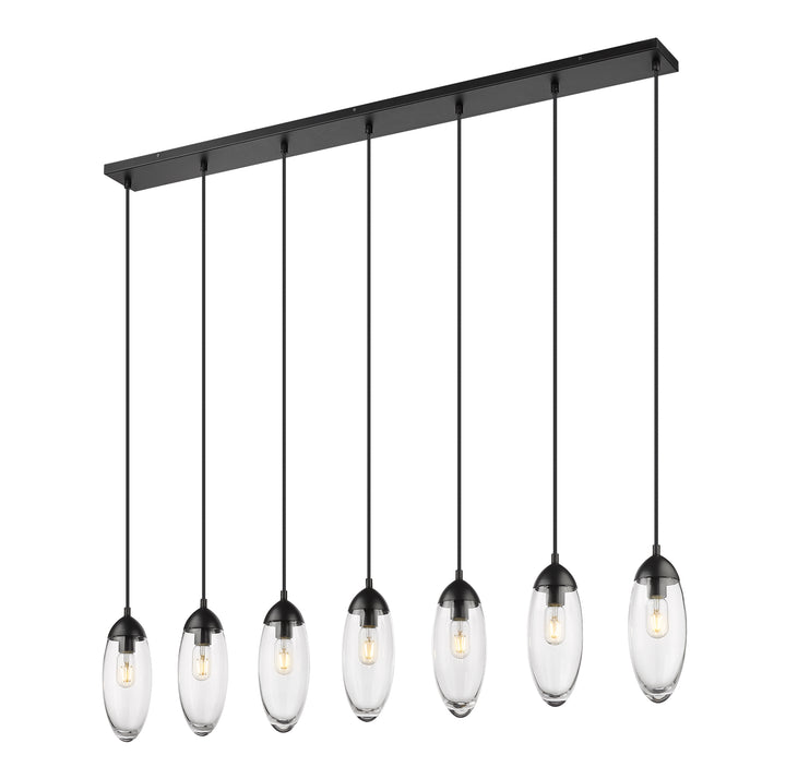 Arden - Linear Chandelier in Matte Black by Z-Lite