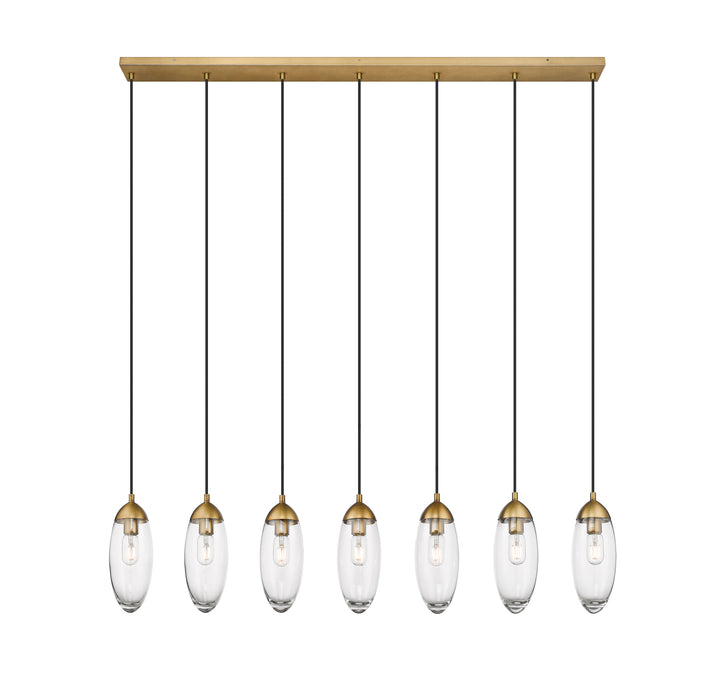Arden - Linear Chandelier in Rubbed Brass by Z-Lite