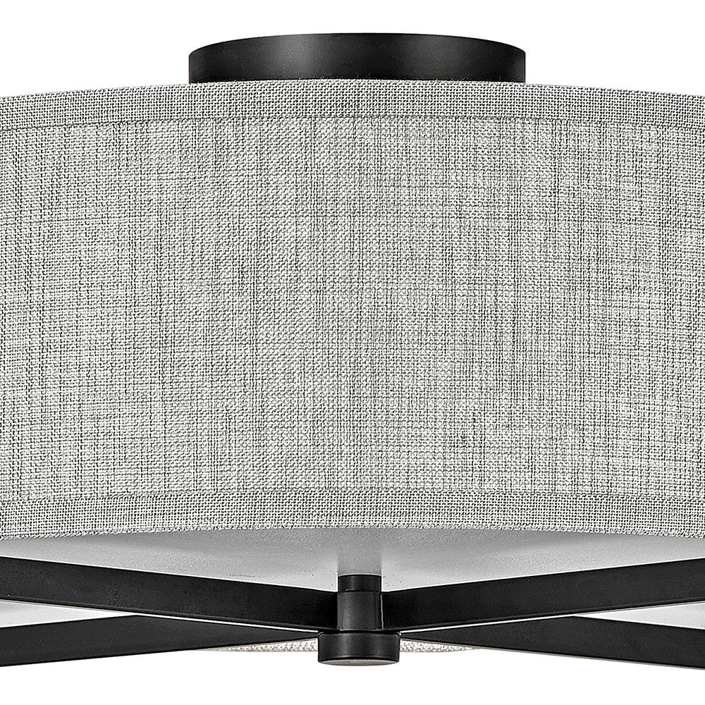 Axis Heathered Gray Semi-Flush Mount