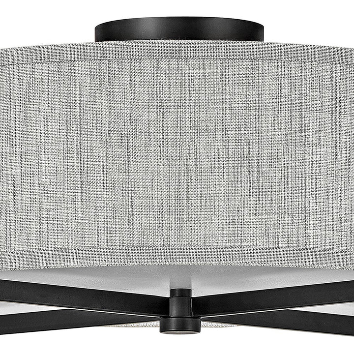 Axis Heathered Gray Semi-Flush Mount