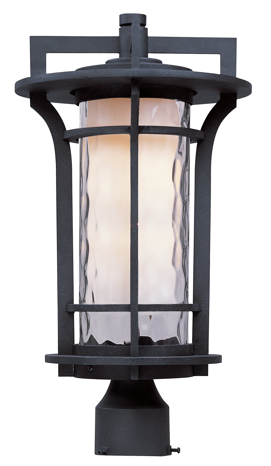 Oakville LED 1-Light Outdoor Pole/Post Lantern Black Organza
