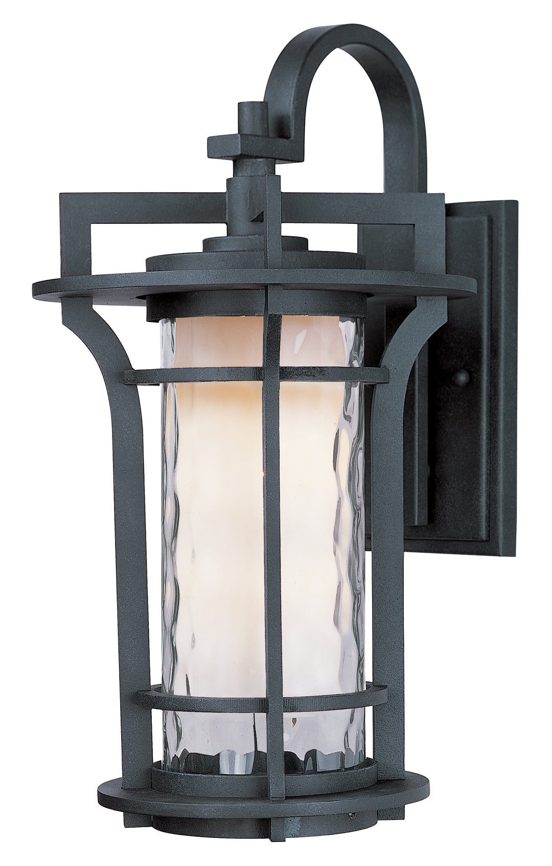 Oakville LED 1-Light Outdoor Wall Lantern Black Organza