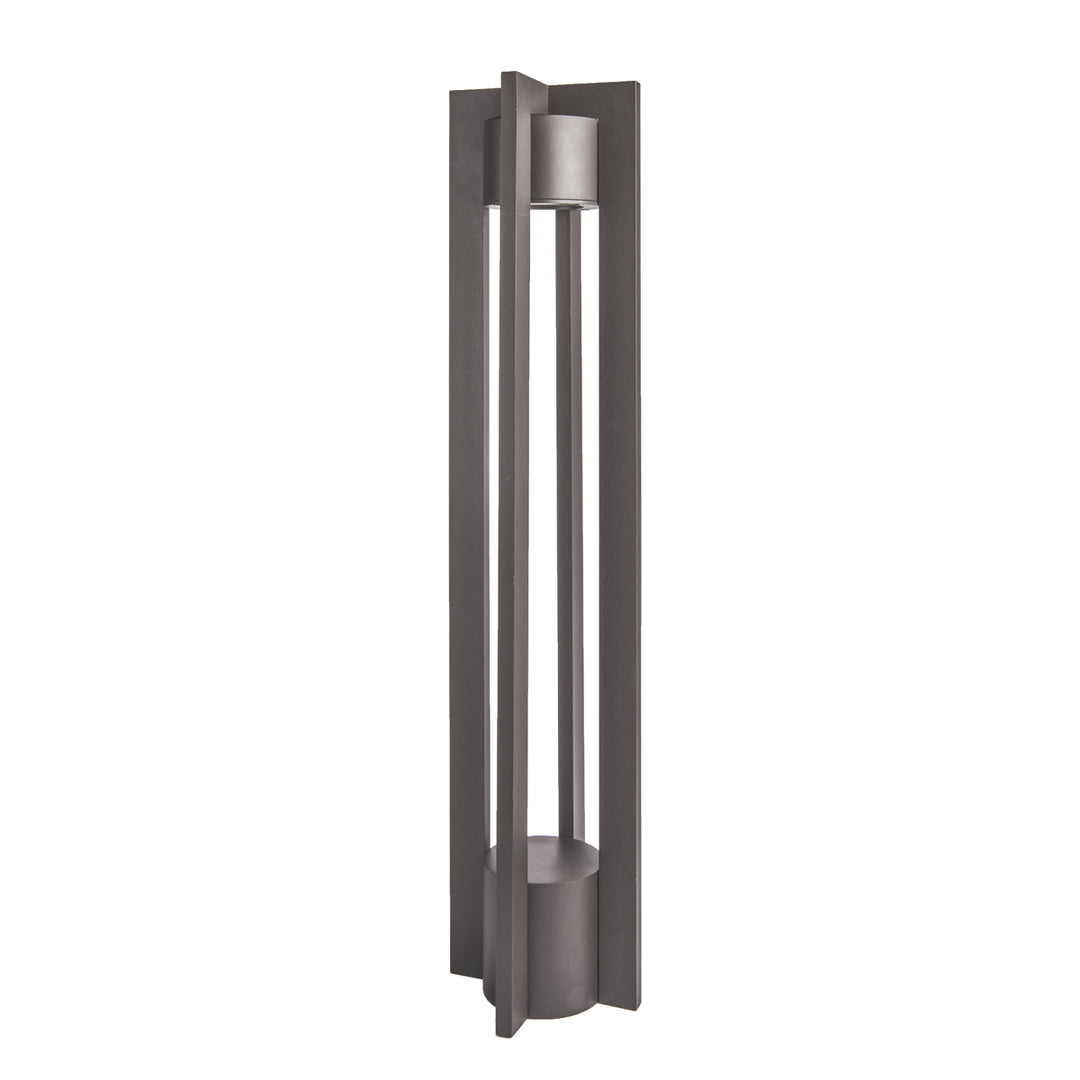 Chamber LED Bollard in Black on Aluminum by WAC Lighting