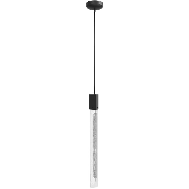 Alpine LED Pendant in Black/White Jade Crystal by Avenue Lighting