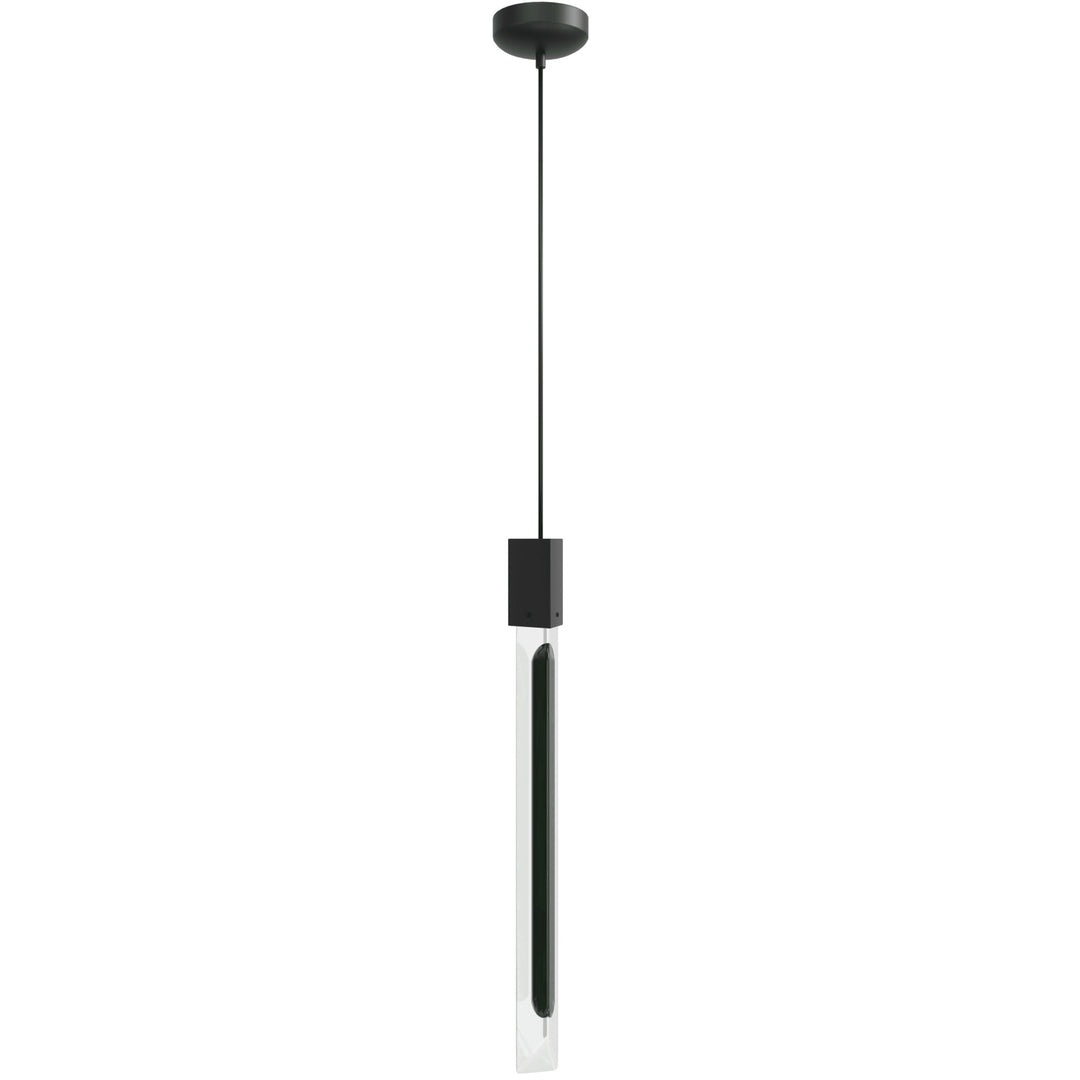 Alpine LED Pendant in Black/Black Jade Crystal by Avenue Lighting
