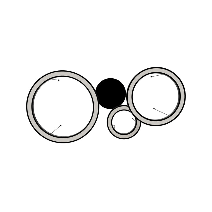 Aria 3-Ring LED Chandelier by Avenue Lighting - view 2