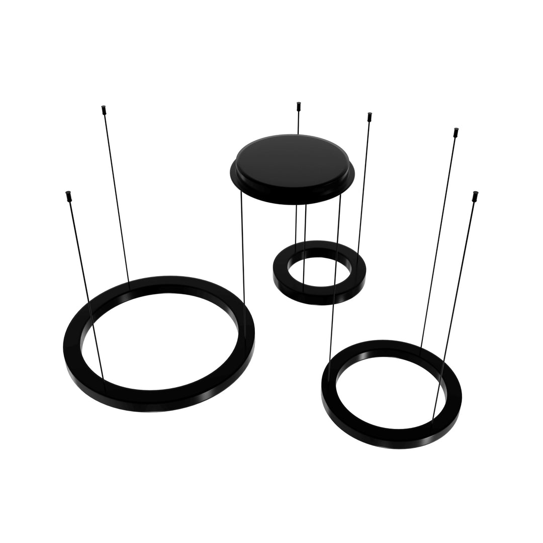 Aria 3-Ring LED Chandelier by Avenue Lighting - view 3