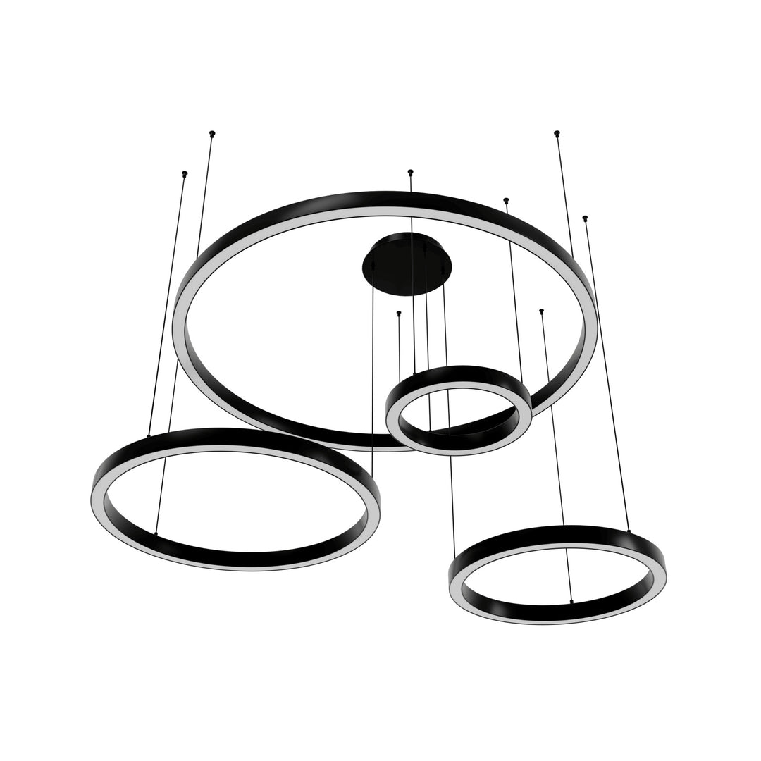Aria 4-Ring LED Chandelier by Avenue Lighting - view 2