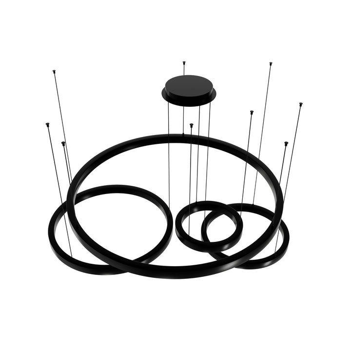 Aria 4-Ring LED Chandelier by Avenue Lighting - view 3