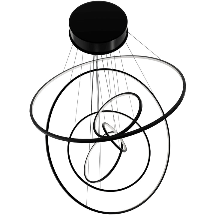Aria 6-Ring LED Chandelier by Avenue Lighting - view 3