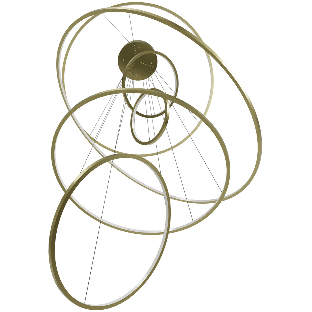 Aria 6-Ring LED Chandelier by Avenue Lighting - view 5