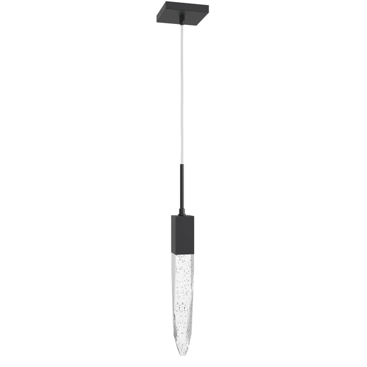 The Original Aspen LED Pendant in Black/Bubbled Crystal by Avenue Lighting