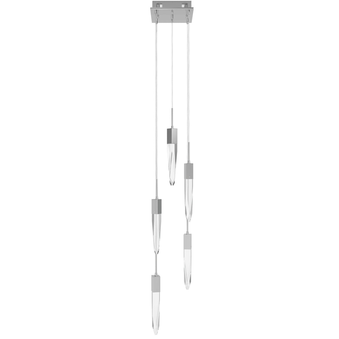 The Original Aspen Linear LED Chandelier in Chrome/Clear Crystals by Avenue Lighting
