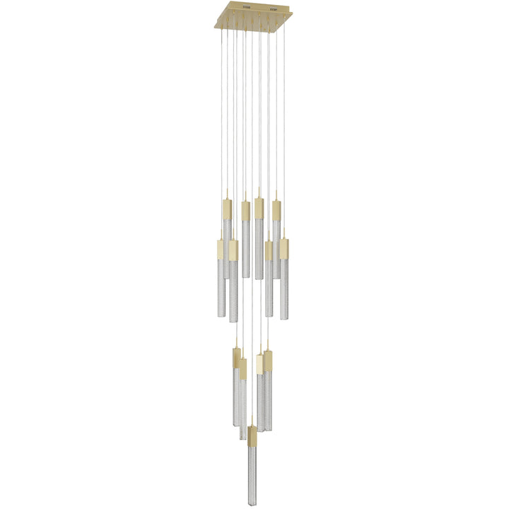 Boa Sputnik Chandelier in Brushed Brass/Studded Crystals by Avenue Lighting