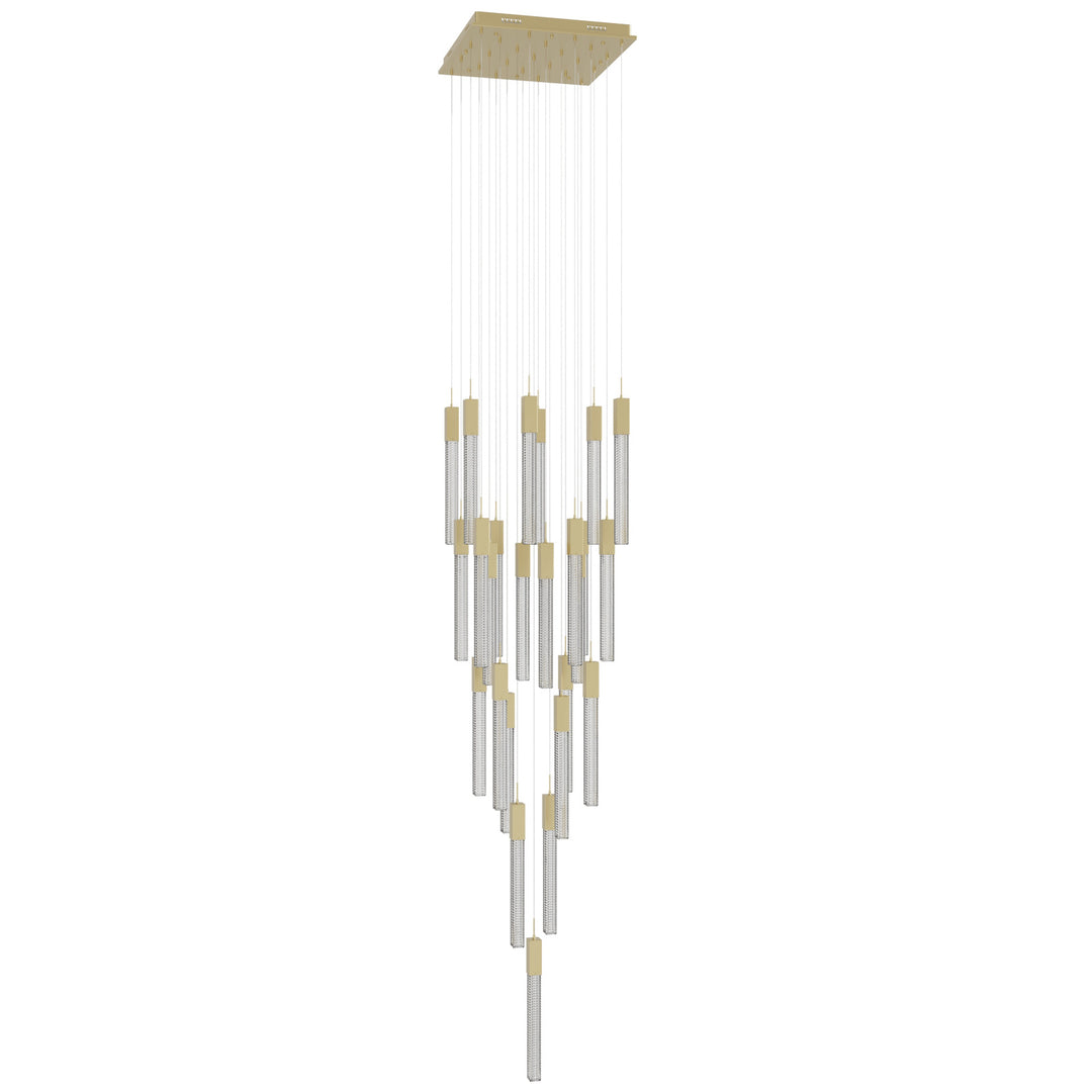 Boa Sputnik Chandelier in Brushed Brass/Studded Crystals by Avenue Lighting