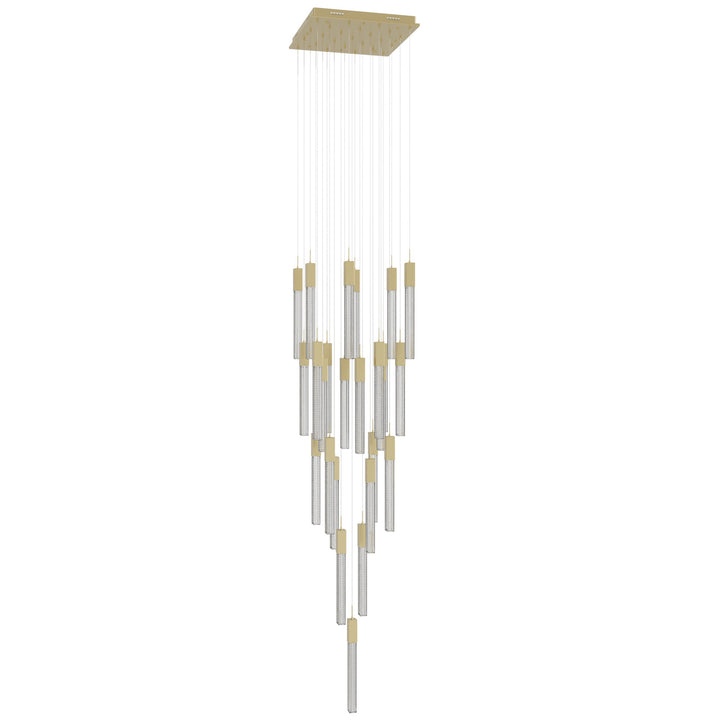 Boa Sputnik Chandelier in Brushed Brass/Studded Crystals by Avenue Lighting