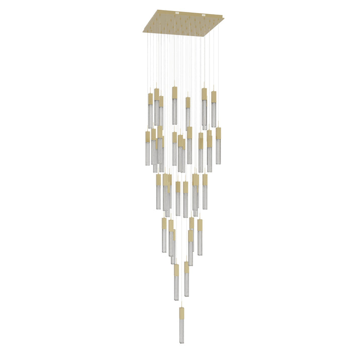 Boa Sputnik Chandelier in Brushed Brass/Studded Crystals by Avenue Lighting