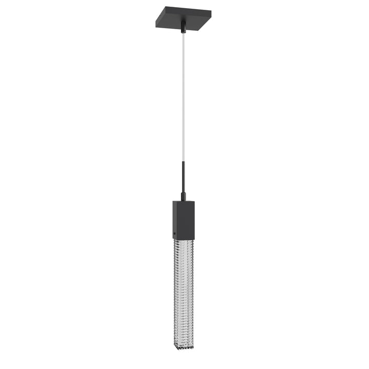 Boa LED Pendant in Black/Studded Crystal by Avenue Lighting