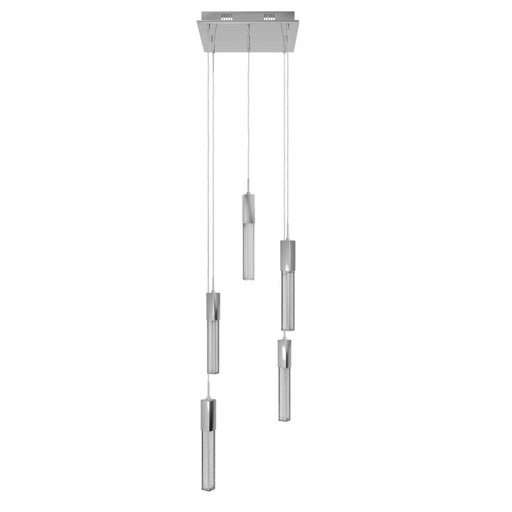 Boa LED Chandelier in Polished Chrome/Studded Crystals by Avenue Lighting