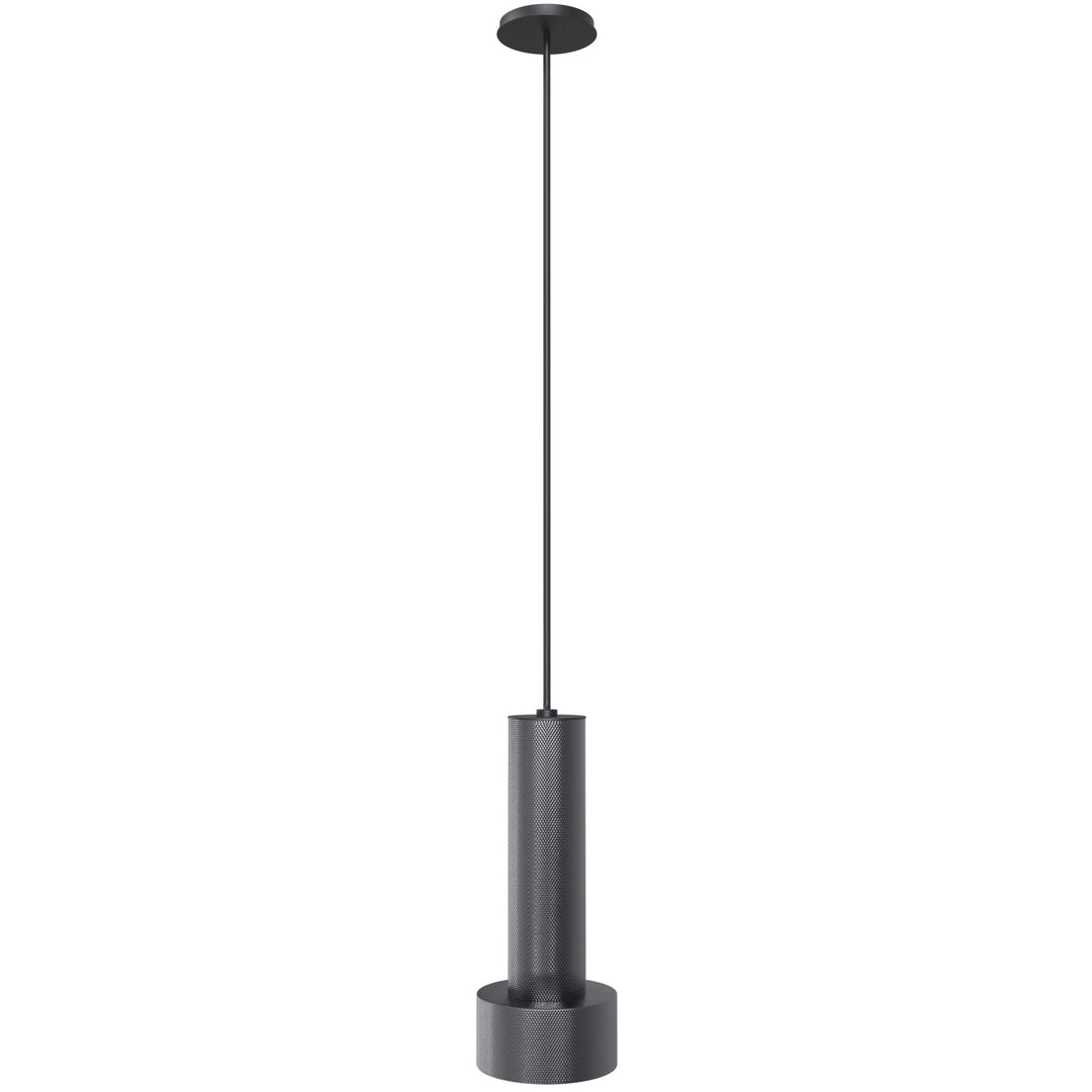 Cicada 10"H LED Pendant, Knurled Dark Grey