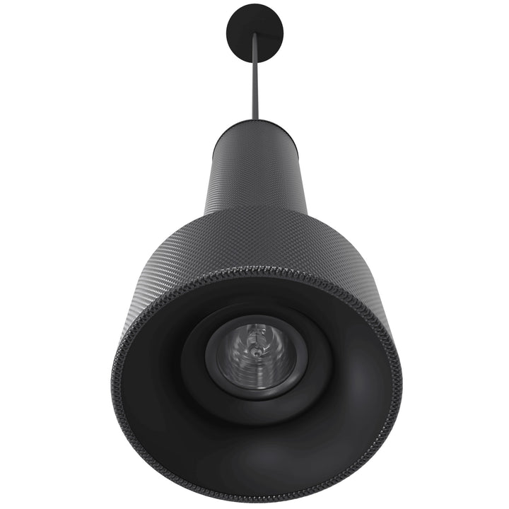 Cicada 10"H LED Pendant, Knurled Dark Grey